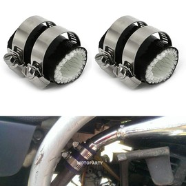 Motoparty High Temp Exhaust Couplings Clamps 1"ID For Yamaha Banshee YZF350 YFS200 Raptor Blaster KX80 KX125 KX250 CR80 CR125 CR250 CR450 TRX250R CR KX RM FMF DG Quads Dirt Bikes(Black)