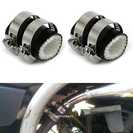 Motoparty High Temp Exhaust Couplings Clamps 1"ID (Black) | For Yamaha Banshee YZF350 YFS200 Raptor Blaster KX80 KX125 KX250 CR80 CR125 CR250 CR450 TRX250R CR KX RM FMF DG