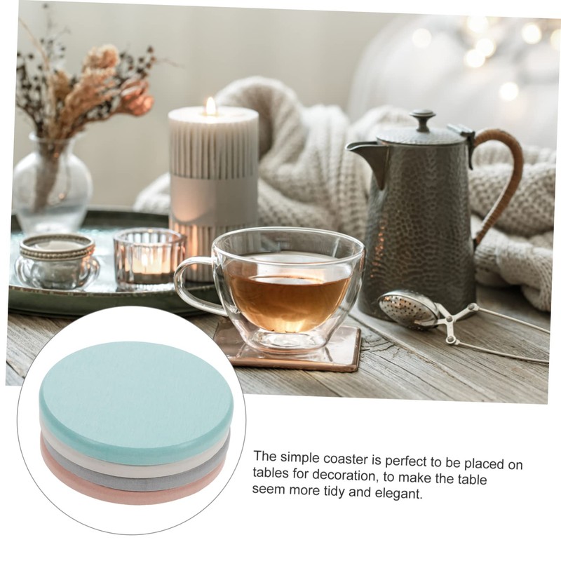 ABOOFAN Pack of 4 Diatom Mud Coasters Absorbent Coaster Diatomaceous