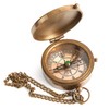 Engraved Pocket Compass with Leather Case – Inspirational Quote &