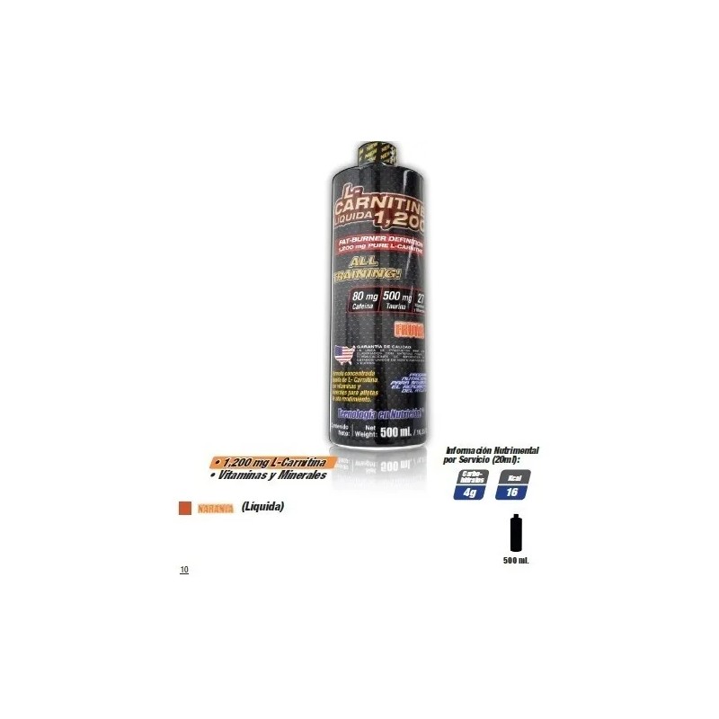Carnitina Taurina Cafeina Líquida Fnt 500ml L-carnitina Gca