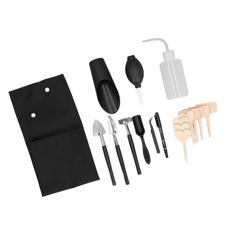 18pcs Succulent Plant Tools Set with Tea Spoon Curved Tweezer