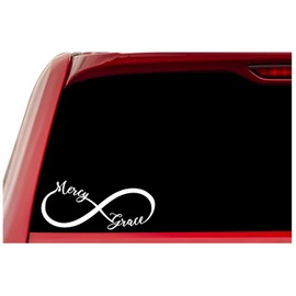 UR Impressions 8in. Infinite Mercy and Grace Decal Vinyl Sticker Graphics for Cars Trucks SUV Vans Walls Windows Laptop|White|8 X 3.1 inch|UR739