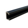 Set of 4 Aluminium C-Profile Black Edition 1 m Suitable