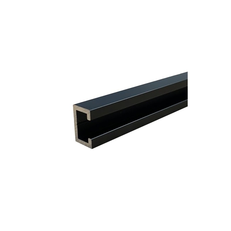 Set of 4 Aluminium C-Profile Black Edition 1 m Suitable