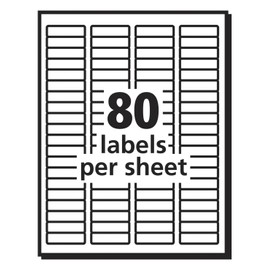 Avery Mailing Address Labels, Laser Printers, 40,000 Labels, 1/2 x 1-3/4, Permanent Adhesive, Easy Peel (5 Packs 5167)