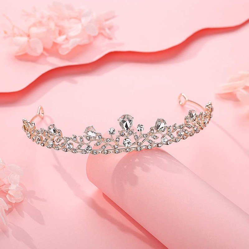Lovelyshop Royal Crystal Princess Alloy Tiara Headpiece for Girls in