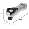 Tone Stubby Ratchet Handle (Hold Type) RH3HSS3 3/8 inch (9.5