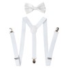 [SOU & RIRE] Suspender Bowtie Set "2 Pcs/Y-Shape/3-Point Clips", white
