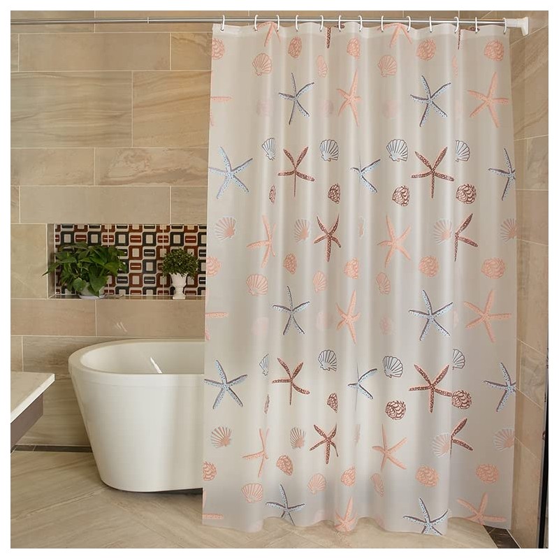 Cozyswan Elegant PEVA Bathroom Shower Curtain with Hooks (72 x