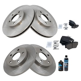 TRQ Front and Rear Brake Pad & Rotor Kit Brake Chemical Kit Brake Pads Brake Rotor Ceramic Compatible with 1996-2007 Ford Taurus 1995-2002 Lincoln Continental 2001-2005 Mercury Sable