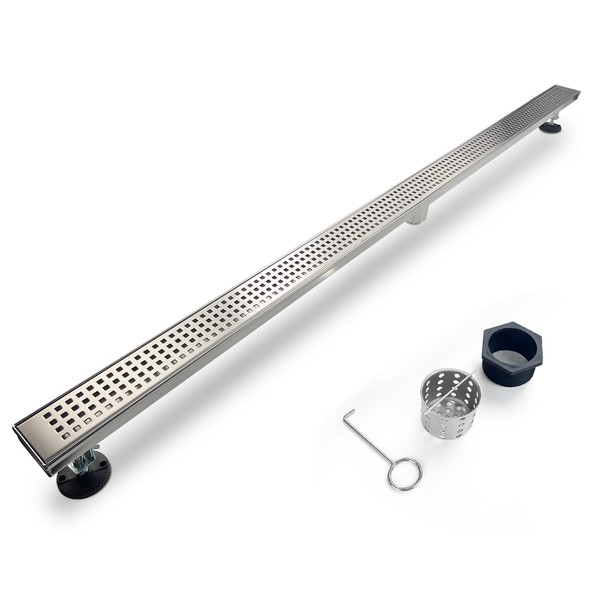 SaniteModar Linear Shower Drain, Shower Drain 60 inch with Removable