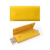 HANATORA Genuine Leather Key Case, Trifold, 2 Buttons, 6 Hooks,
