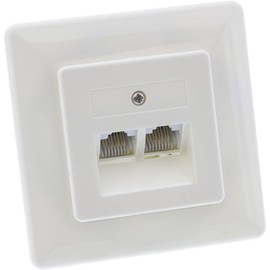 InLine 69989C ISDN Junction Box, 2x RJ45 Sockets, Flush-Mounted, Screw Connection 2x 8-Way