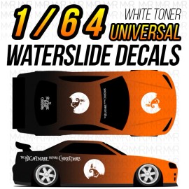 MMR 1/64 Scale NIGHTMARE BEFORE CHRISTMAS v2 White Toner Universal WaterSlide Decals - White