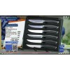 Wolfgang Puck 6 Piece Stainless Steel Steak Knife Set-Black-NEW IN