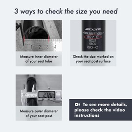 DJC Bike Suspension Seatpost Shock Absorber Damper Post 27.2 30.9 31.6 mm, Lightweight Aluminum Body(Black Head,27.2mm)