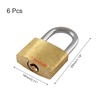 Litoexpe 6 Pieces Mini Locks with Keys, Small Solid Brass