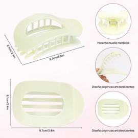 4 PCS Pinzas para Cabello, Broches para Cabello de Mujer, Francesa Vintage, Accesorios para Cabello Mujer para Todos Los Peinados (Color mate)