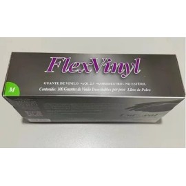 UniSeal Guantes descartables UniSeal Flexvinyl color negro talle XS de vinilo x 100 unidades