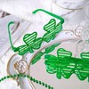 Tiwnefua Tiwnefua St. Patrick's Day Shamrock Glasses Irish Lucky Green