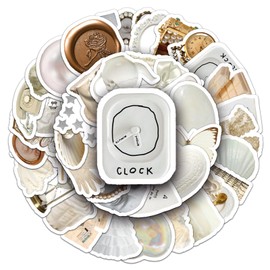 50 Packs Cartoon White Stickers Water Bottles Laptop Phone Motorcycle Computer Guitar Skateboard Hydroflasks White Vinyl Sticker Waterproof Aesthetic Trendy Decals for Teens Girls Adults