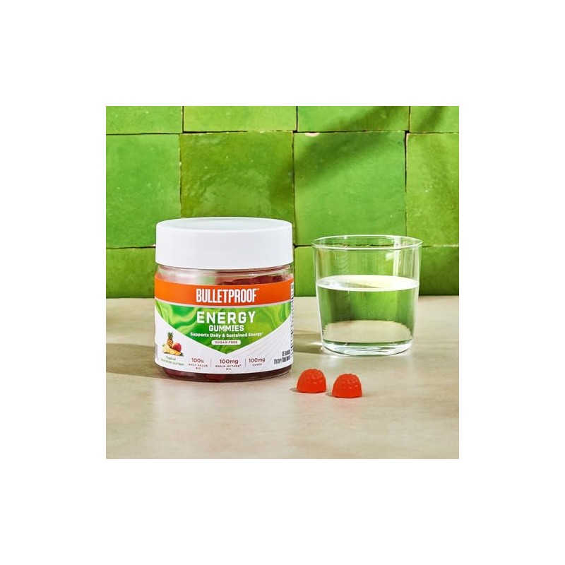 Bulletproof Gomitas Energéticas Tropicales Azúcar Unidades Suplemento Energía Diaria Sostenida