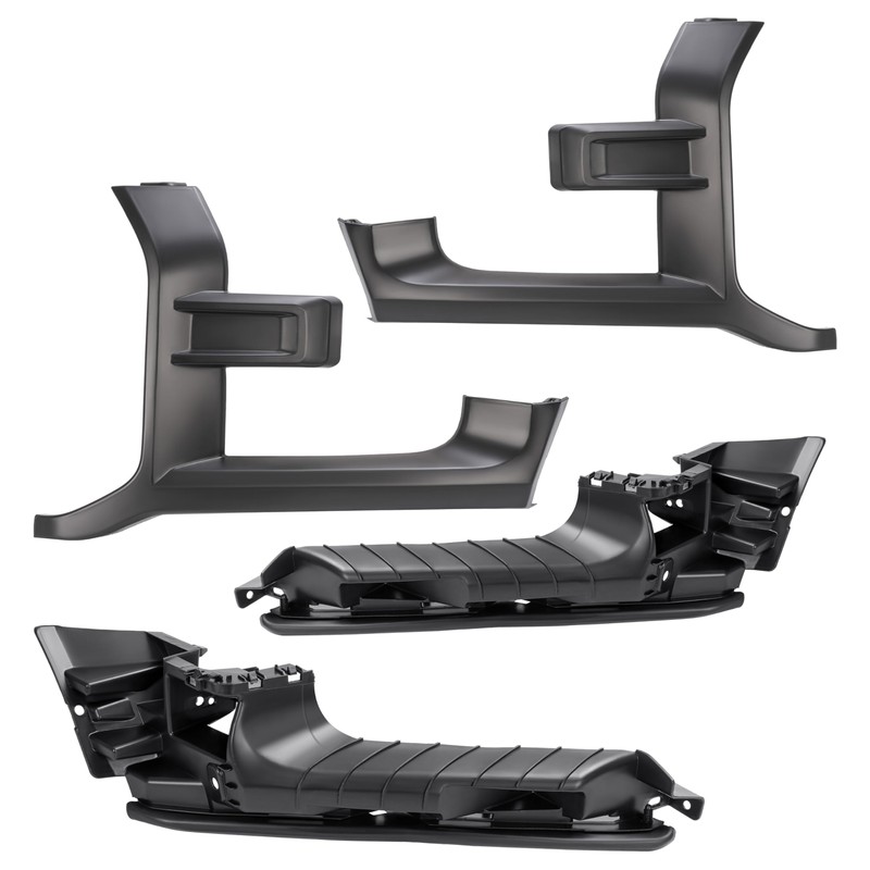 HECASA Pair Headlight Molding+Headlight Bracket Compatible with 2017-2019 Ford F150