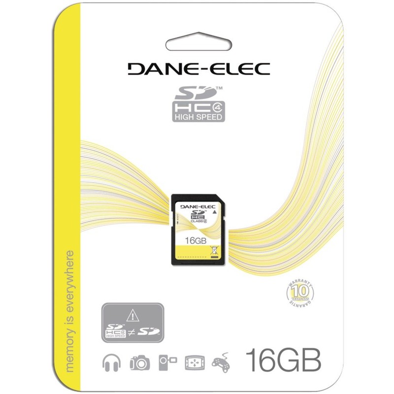 Dane-Elec DA-SD-16GB-R 16 GB Class 4 SDHC Flash Memory Card
