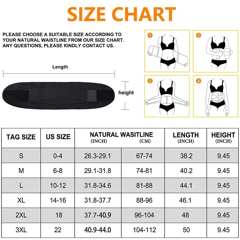 Nebility Women Waist Trainer Trimmer Sauna Sweat Workout Cincher Tummy