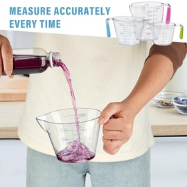 20 Piece Measuring Cups and Spoons Set,Includes 5 Plastic Nesting Measuring Spoons and Cups with 3 Plastic Measuring Cups,10 Plastic Measuring Spoons, 1 Egg Separators,1 Leveler Set, Liquid or Dry