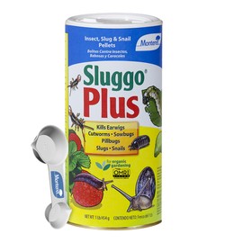 Monterey Sluggo Plus Bundled with Measuring Spoon - Snail & Slug Killer, Plus Controls Other Insects, OMRI Listed for Organic Gardening - 1 lb