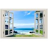 VWAQ - Tropical Beach Vacation Wall Decal Ocean Window View