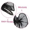 Ipetboom 2pcs Rhinestone Bow Hair Clips Black Tulle Duckbill Claw