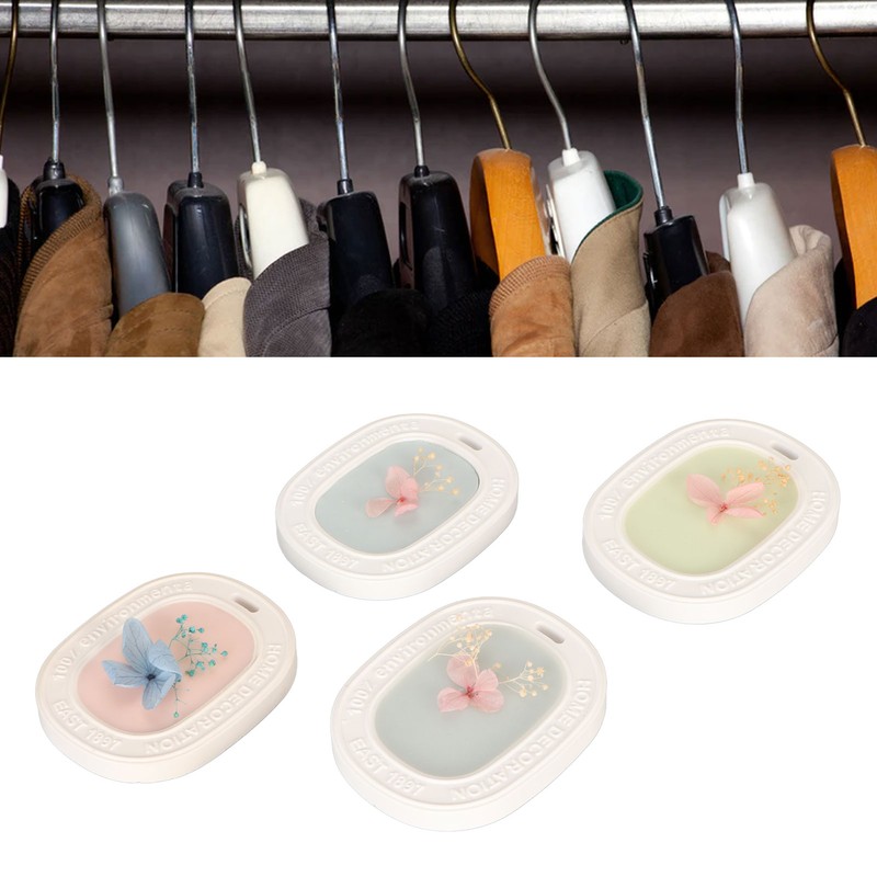 4PCS Set Wardrobe Aromatherapy Wax Tablets Long Lasting Floral Scent