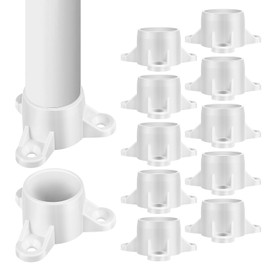 Gadpiparty 12pcs Furniture Leg Caps, Pvc Table Leg End Caps, Flange Round Table Leg Cap Fittings, 3/4 Plastic Chair Leg Caps for Floor Protection