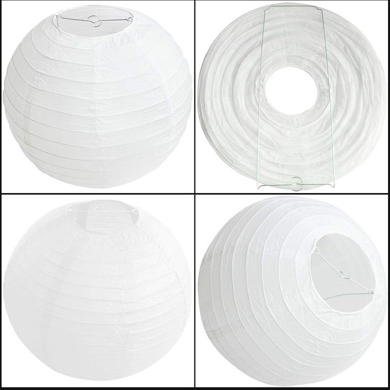5 Pack Tissue Paper Round Lanterns LampShade Lamp Shade Wedding