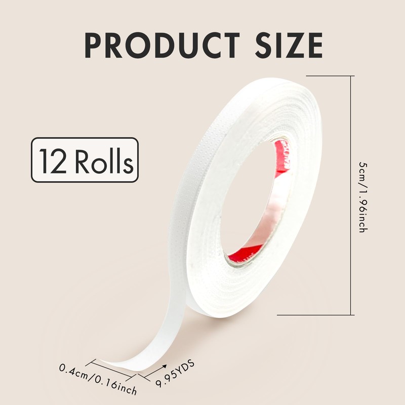 Embagol 12 Rolls Lash Tape Micropore Breathable Eyelash Tape for