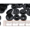 紗や工房 プラスチックスナップボタン T-5 30組 12mm 黒 ハンドプライヤー 手芸材料 プラスチック製 ボタン