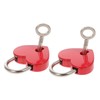 TEHAUX 10 Sets Mini Heart Shaped Padlocks Small Keyed Travel