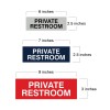 All Quality Basic Private Restroom Door / Wall Sign -