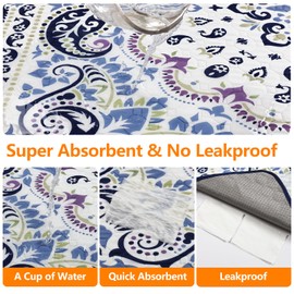 Mozin Washable Pee Pads for Dogs, 2 Pack Super Absorbent Reusable Puppy Pads Waterproof, Leak-Proof & Non-Slip Whelping Pad for Potty Training, Playpens, Crates, Floors, Beds, and Couches 48"x48"