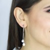 Anthony Vincent Aretes mujer - Aretes 2 Perlas Cultivadas Blancas
