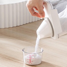 1800ML Luftdichter Waschmittelspender Mit Messbecher, Mehrzweck-Waschpulverspender Waschpulver Dose Waschpulver-BehäLter Aufbewahrungseimer Waschmittelbox, Leere Flaschen für WeichspüLer (1800ml)