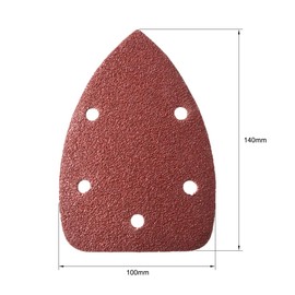 sourcing map Detail Sander Sandpaper, Triangular Sanding Paper, Hook and Loop Sanding Pads, Triangle Oscillating Multi Tool, 40 Grits 5 Holes, 10pcs