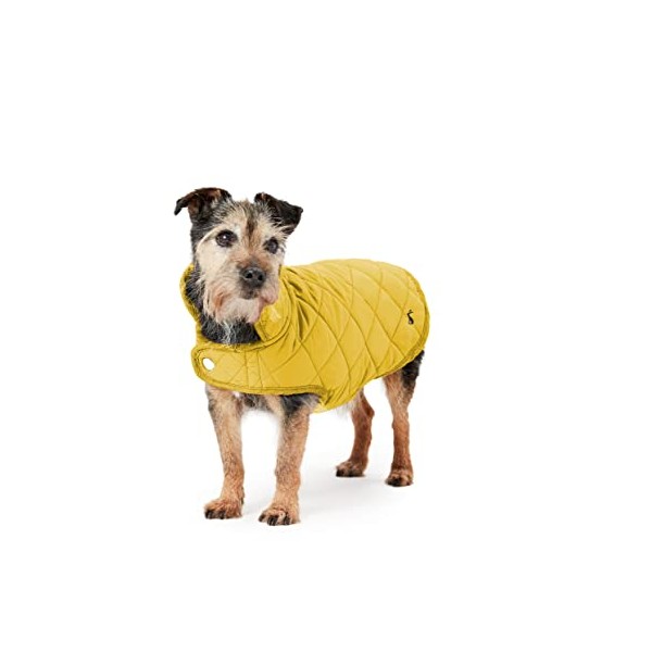 Rosewood Joules Antique Gold Quilted Dog Coat, Small