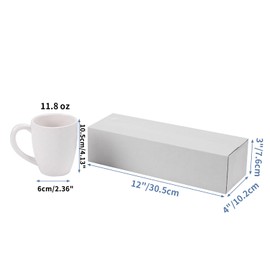 Hoikwo 12x4x3 Shipping Boxes Set of 25, White Corrugated Cardboard Box for Small Business for Packaging Mailing