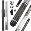 Glass Fiber Pool Cue Stick, 13mm 6-Layer Rainbow Tip Professional