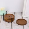 4 Pcs Wood Coasters for Drinks Absorbent, Wooden Coasters with