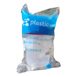 Vaso Plástico Estéril 100ml Pack 50 Unidades Con Graduación Plastic World